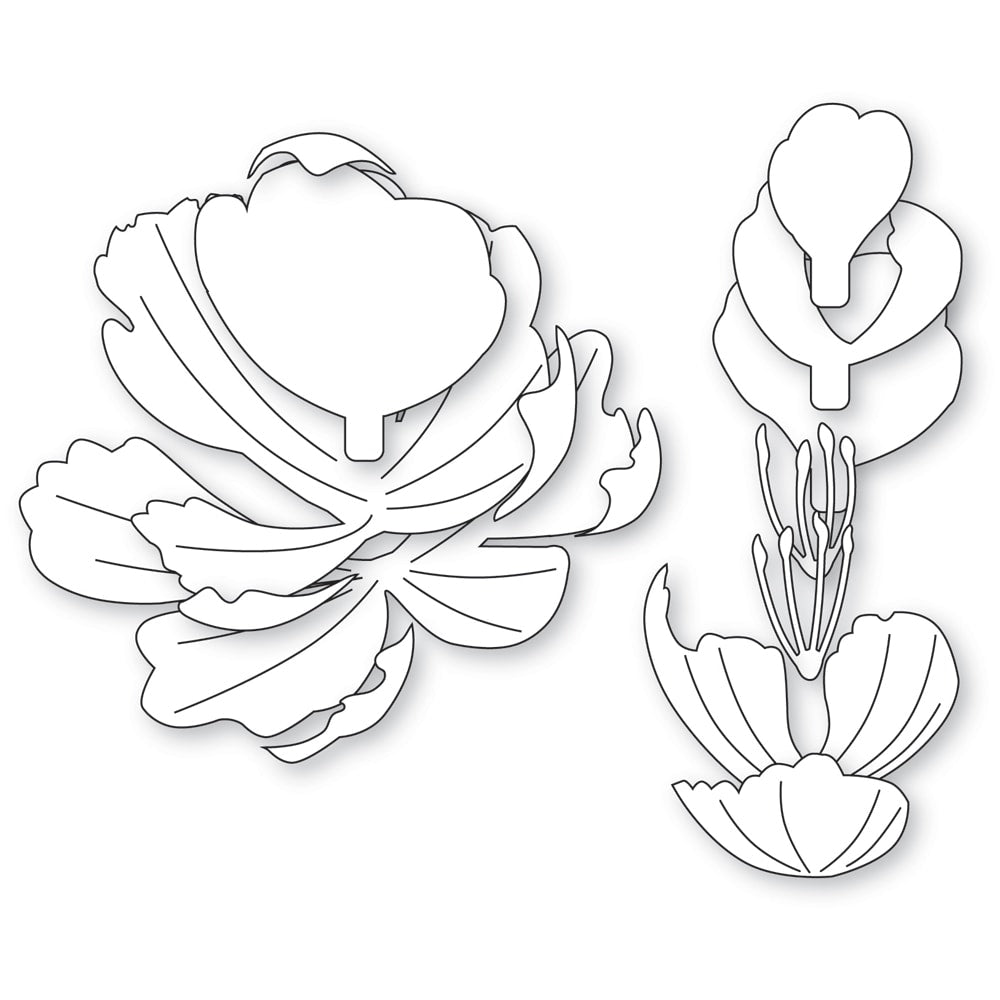 Memory Box Stanzschablone - 94873 Refined Peony Bloom