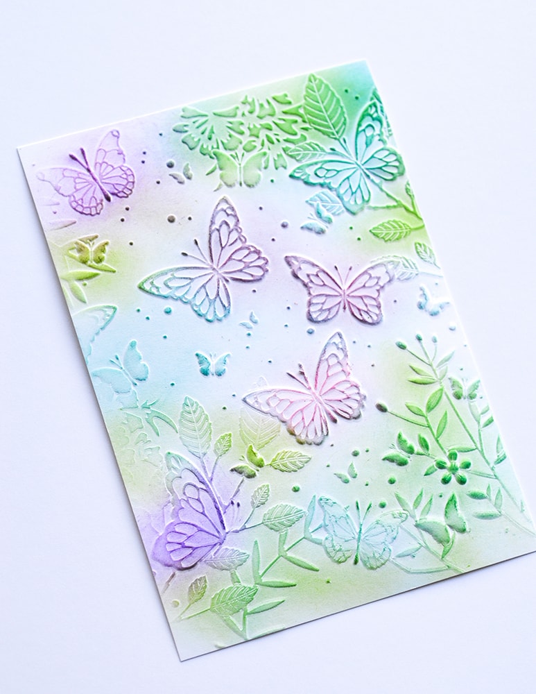 Memory Box 3D Prägeschablone - Butterfly Gathering 3D Embossing Folder