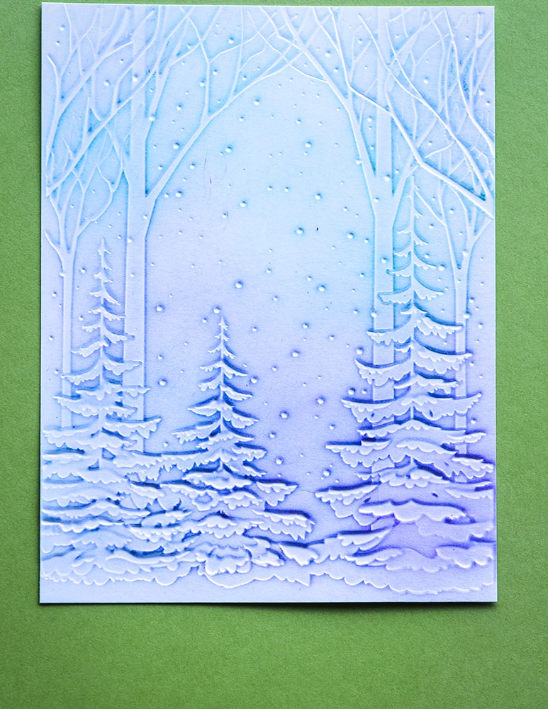 Memory Box 3D Prägeschablone - EF1010 Snowy Forest 3D Embossing Folder