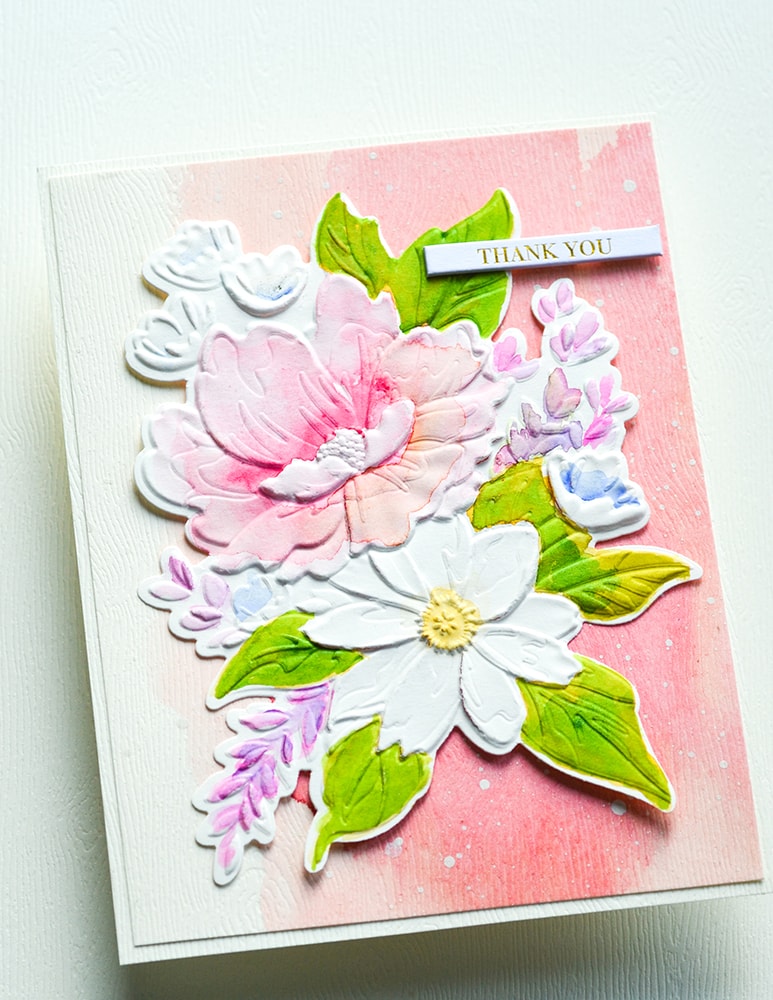 Memory Box 3D Prägeschablone - EF1024 Breezy Bouquet + 1 Stanzschablonen