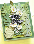 Memory Box 3D Prägeschablone - Tropical Leaves inkl. 4 passender Stanzschablonen