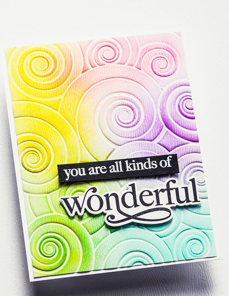 Memory Box 3D Prägeschablone - EF1033 Spiral Delight 3D Embossing Folder