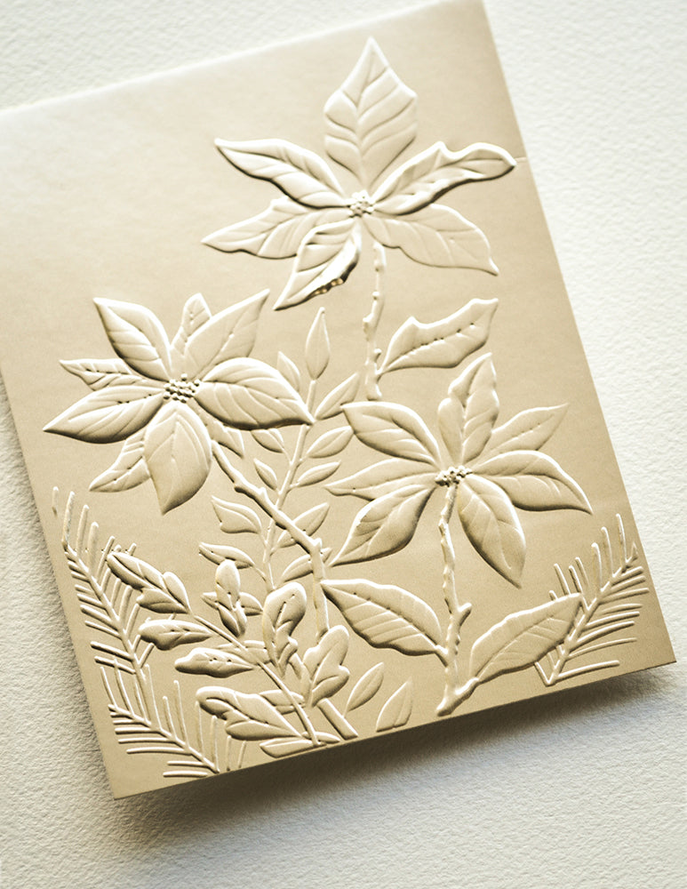 Memory Box 3D Prägeschablone - Perfect Poinsettias 3D Embossing Folder and Dies