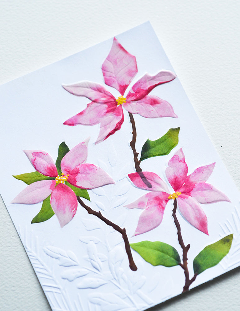 Memory Box 3D Prägeschablone - Perfect Poinsettias 3D Embossing Folder and Dies