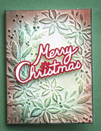 Memory Box 3D Prägeschablone - Poinsettia Corner 3D Embossing Folder and Dies