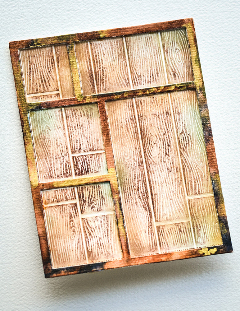 Memory Box 3D Prägeschablone - Vintage Tray 3D Embossing Folder and Die