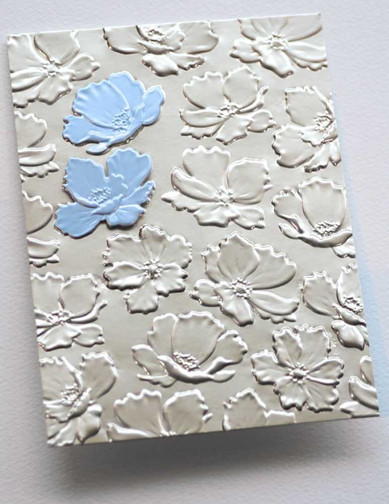 Memory Box 3D Prägeschablone - EF1041 Anemone Drift 3D Embossing Folder and Cutting Dies