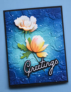 Memory Box 3D Prägeschablone - EF1041 Anemone Drift 3D Embossing Folder and Cutting Dies