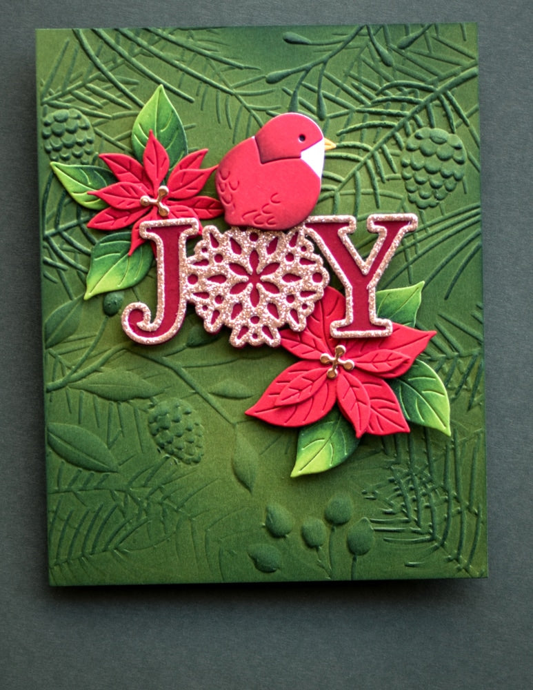 Memory Box 3D Prägeschablone - EF1043 Pinecones and Berries 3D Embossing Folder