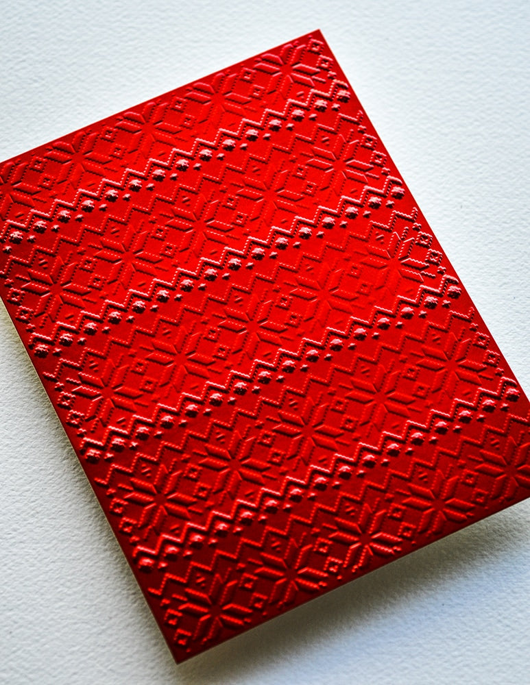 Memory Box 3D Prägeschablone - EF1044 Winter Knit 3D Embossing Folder