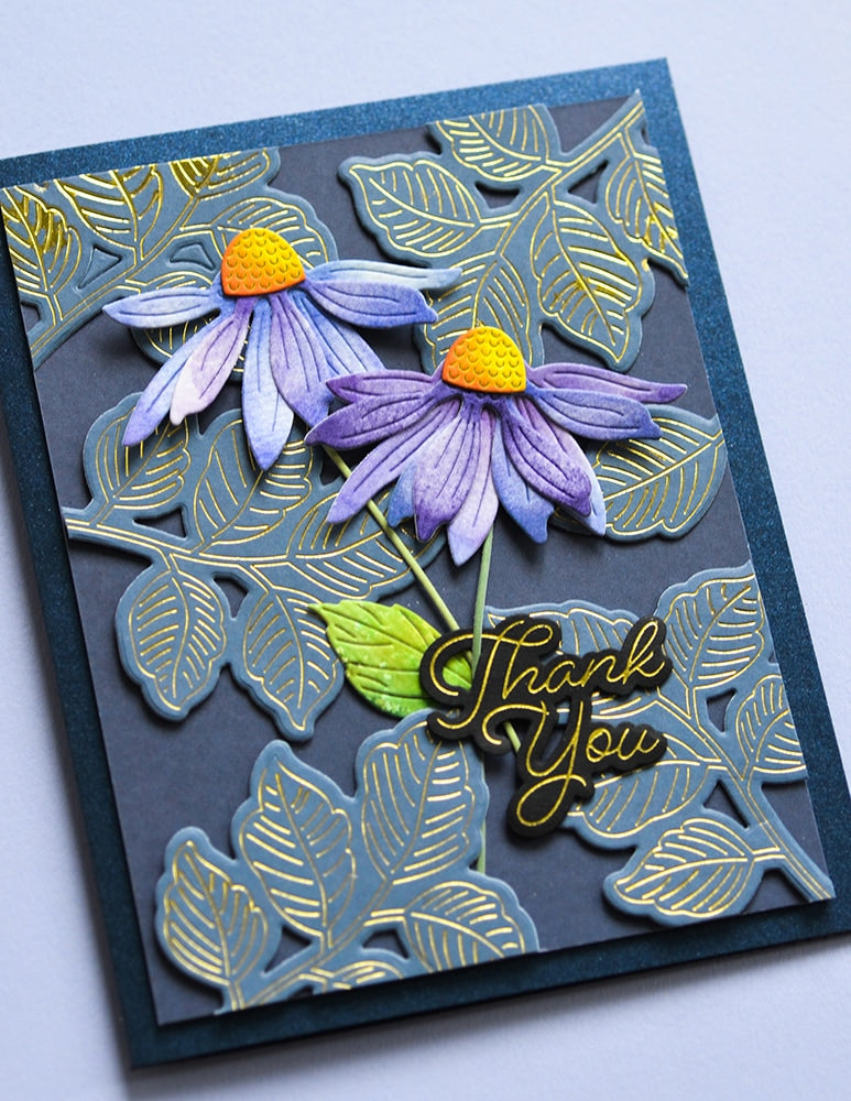 Memory Box Hot Foil Plate - Exquisite Leaves (inkl. Stanzschablonen)