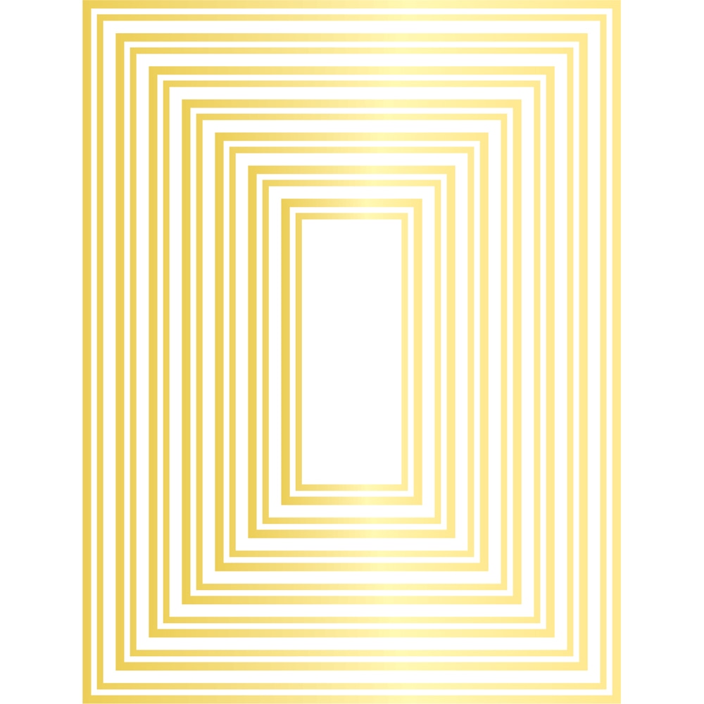 Memory Box Hot Foil Plate - Rectangle Double Border