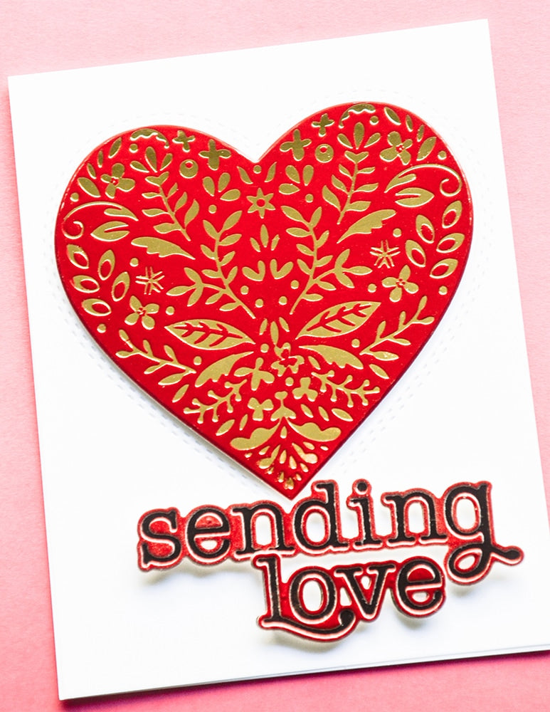 Memory Box Hot Foil Plate - Blissful Heart