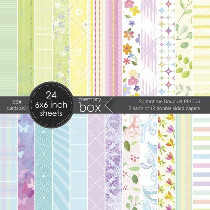 Memory Box Paper Pack 6 x 6 - Springtime Bouquet
