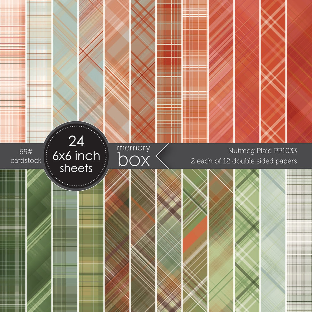 Memory Box Paper Pack 6 x 6 - PP1033 Nutmeg Plaid