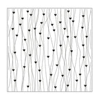 Prägeschablone Herzen mit Linien