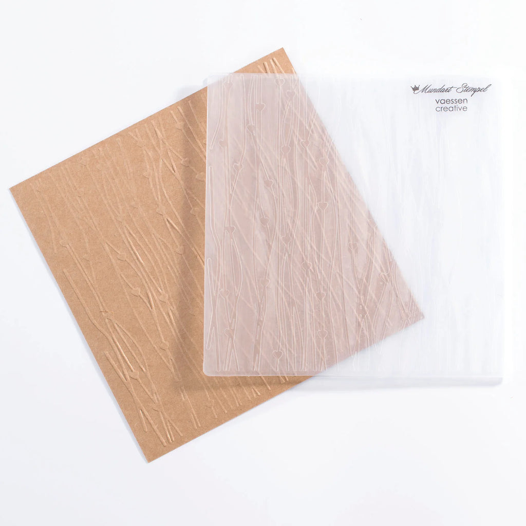 Prägeschablone Herzen mit Linien