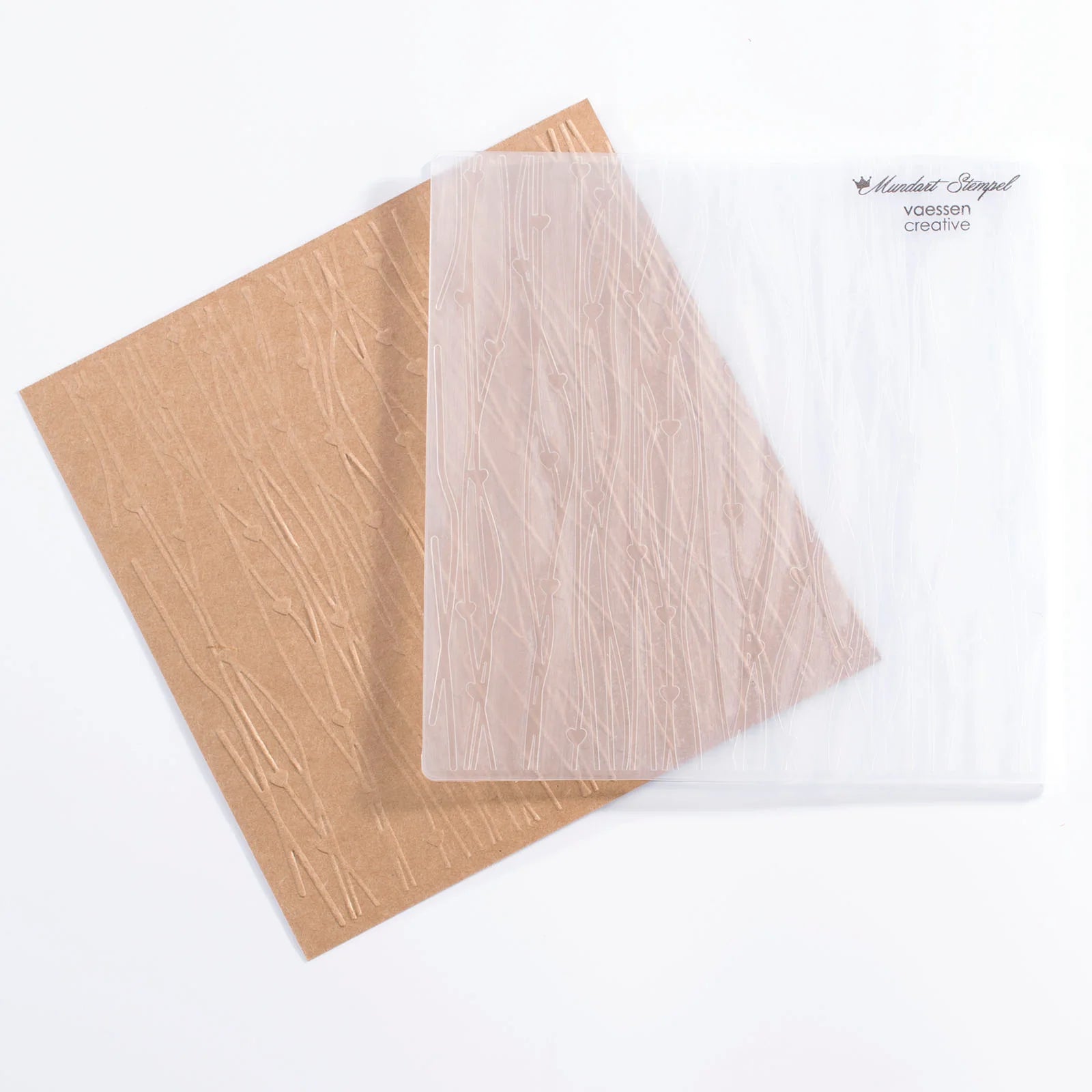 Prägeschablone Herzen mit Linien