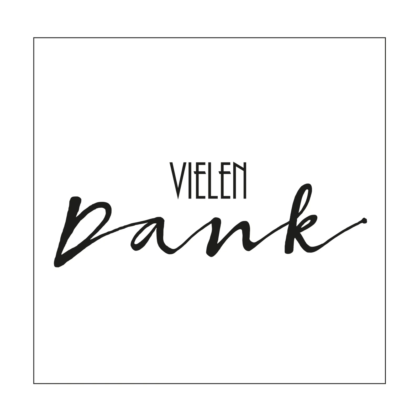 Prägeschablone "Vielen Dank"