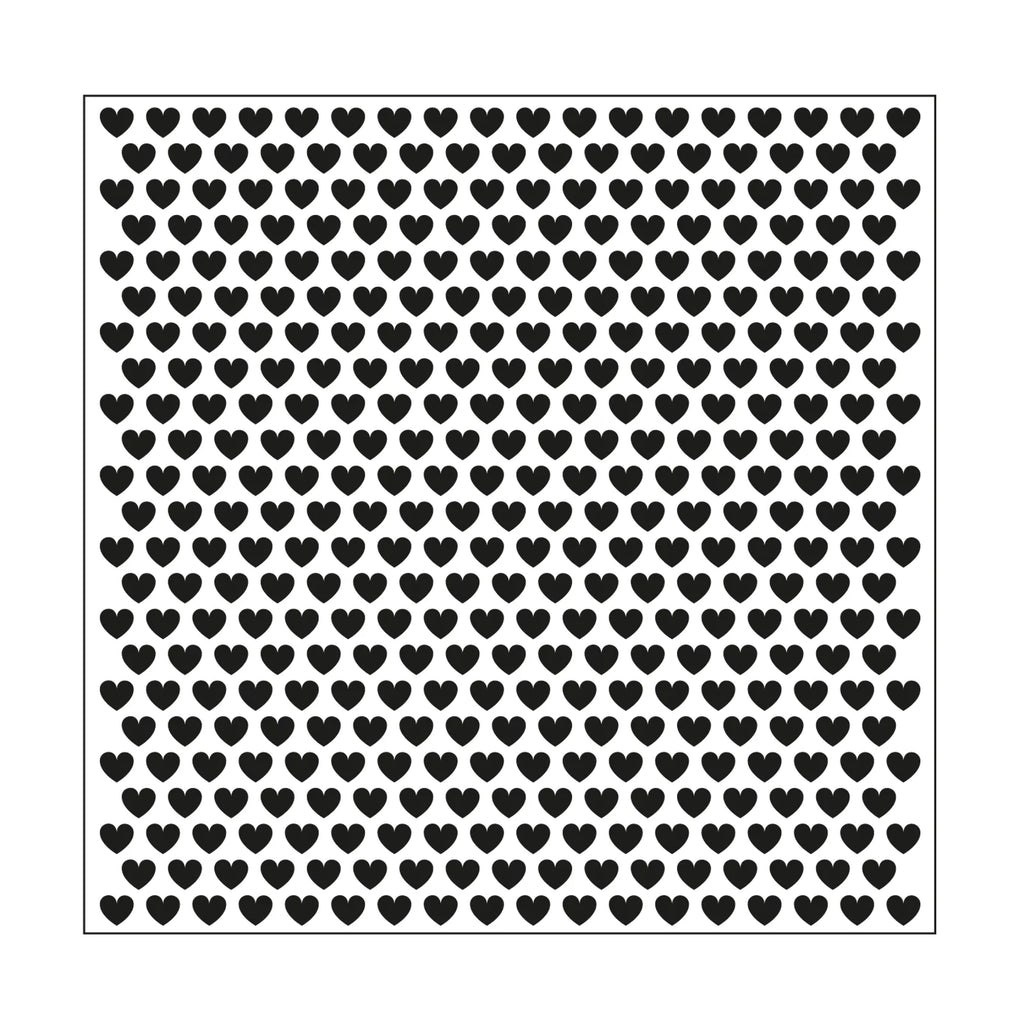 Prägeschablone Kleine Herzchen