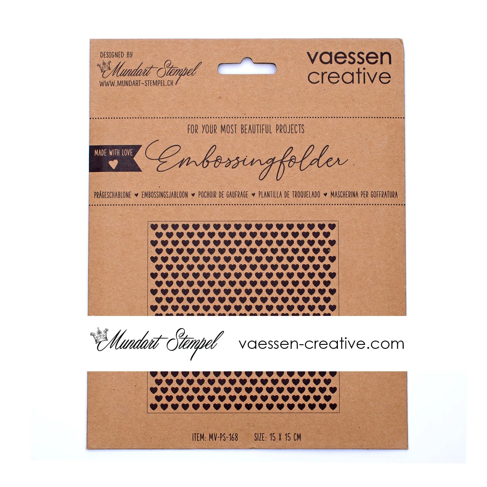 Prägeschablone Kleine Herzchen