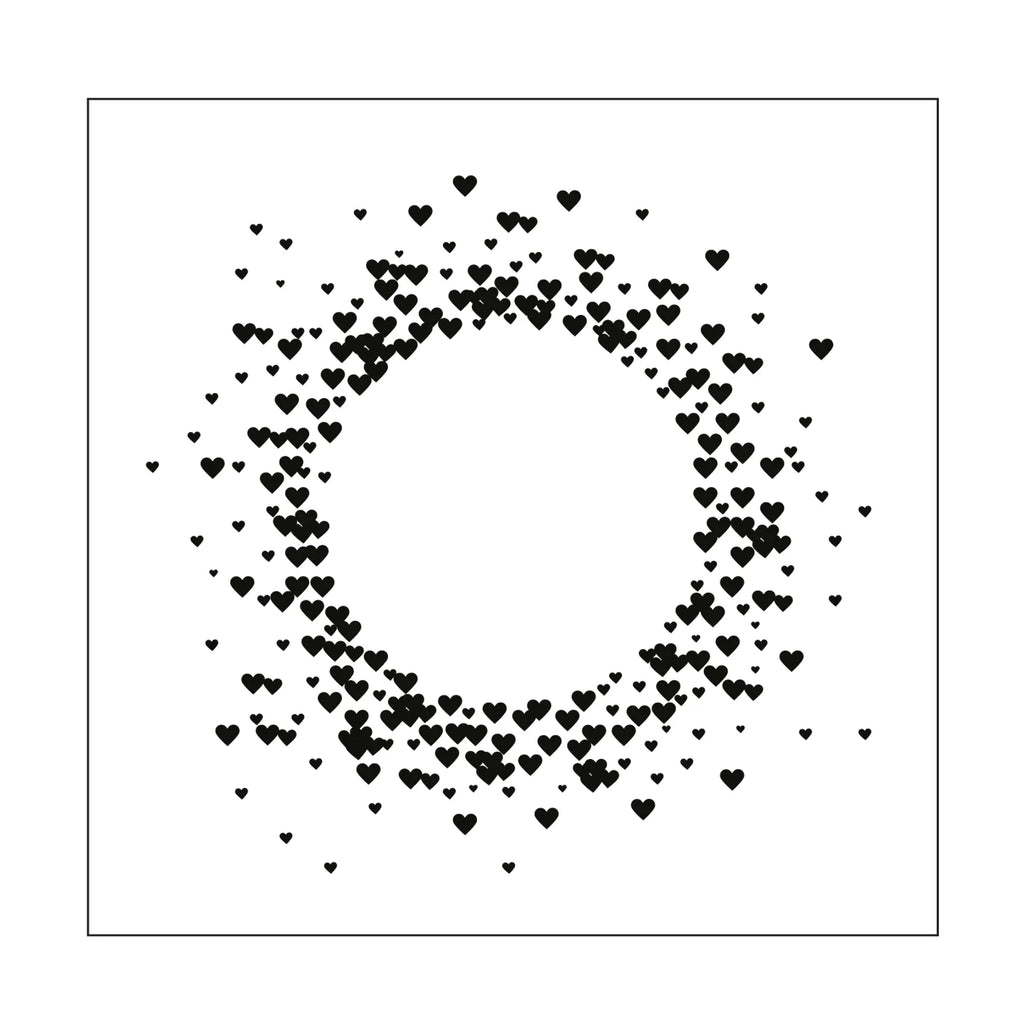 Prägeschablone Herzkreis