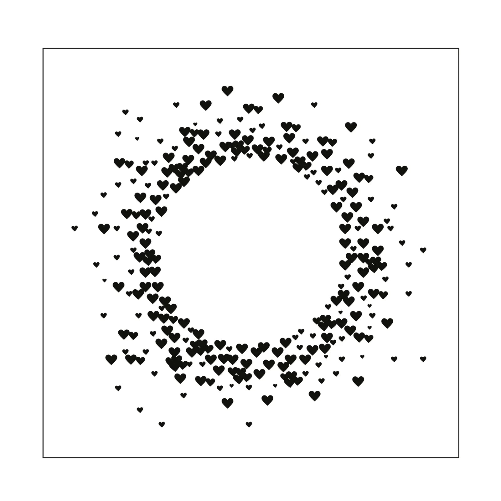 Prägeschablone Herzkreis