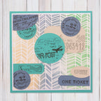 Nellie's Choice 3D Prägefolder Prägeschablone Zickzackmuster 15 x 15 cm