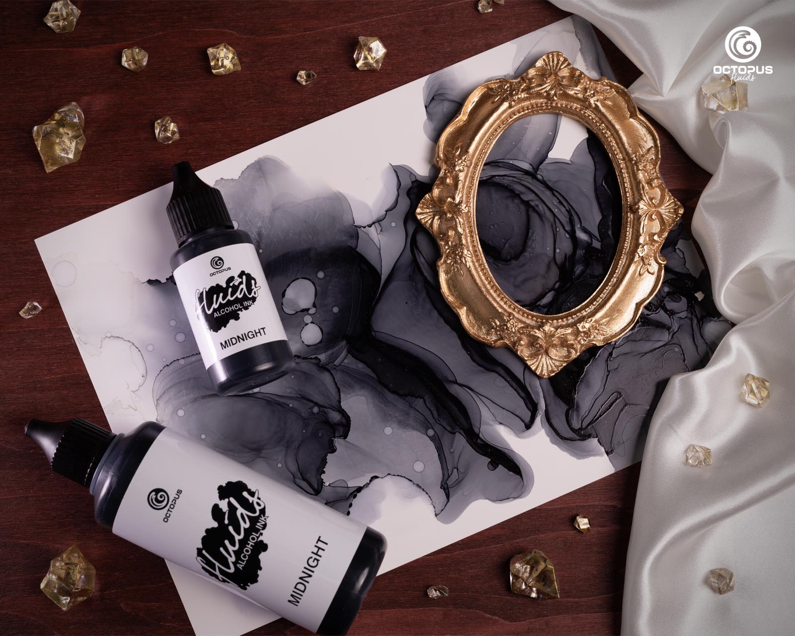 Octopus Fluids Alcohol Ink 30ml - Midnight
