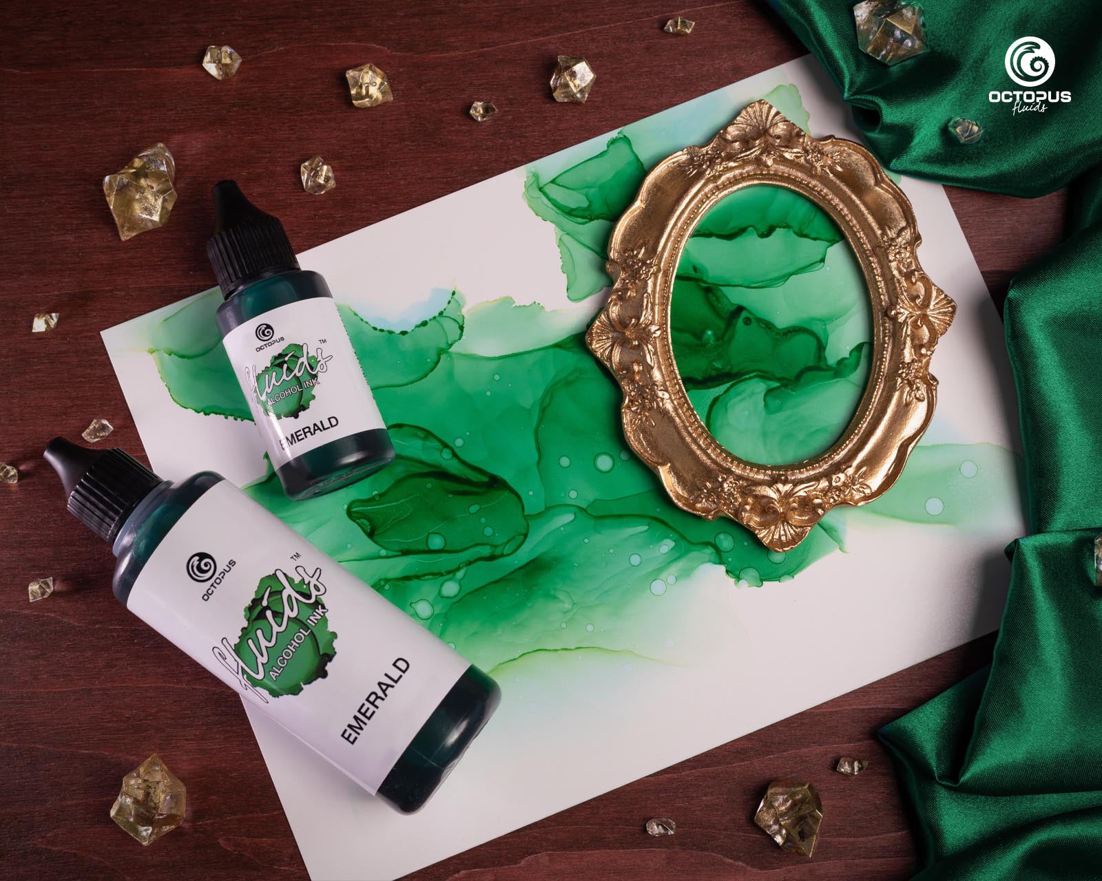 Octopus Fluids Alcohol Ink 30ml - Emerald
