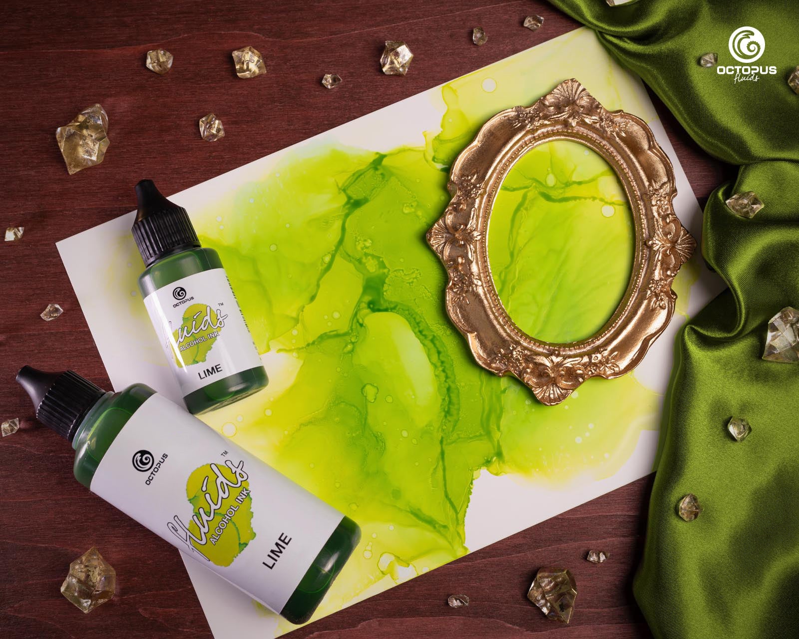 Octopus Fluids Alcohol Ink 30ml - Lime