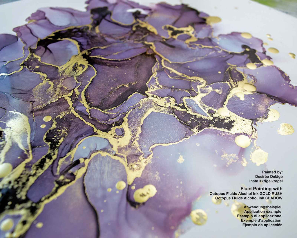 Octopus Fluids Alcohol Ink 30ml - Metallics Gold Rush