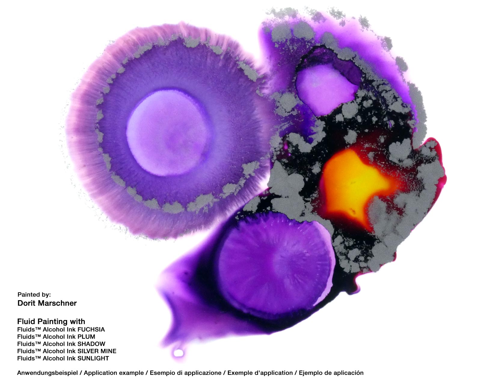 Octopus Fluids Alcohol Ink 30ml - Metallics Silver Mine