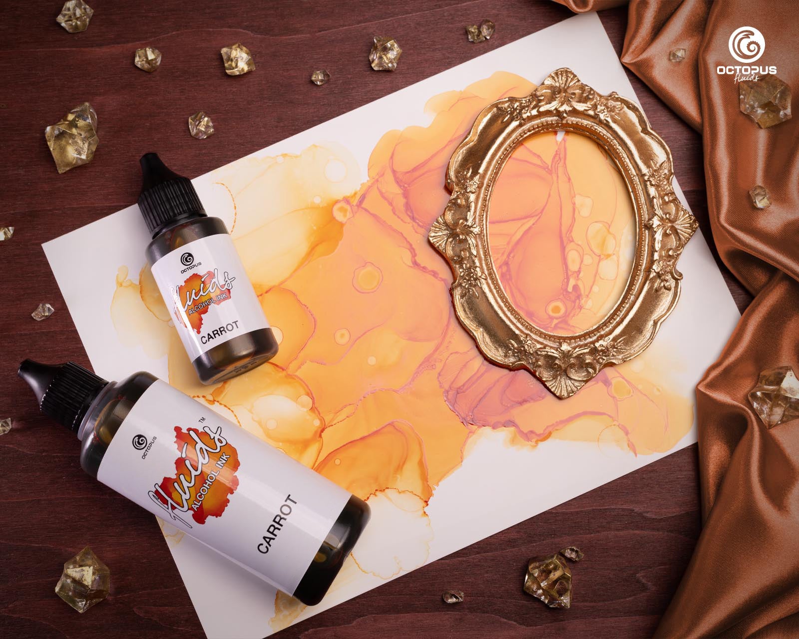 Octopus Fluids Alcohol Ink 30ml - Carrot