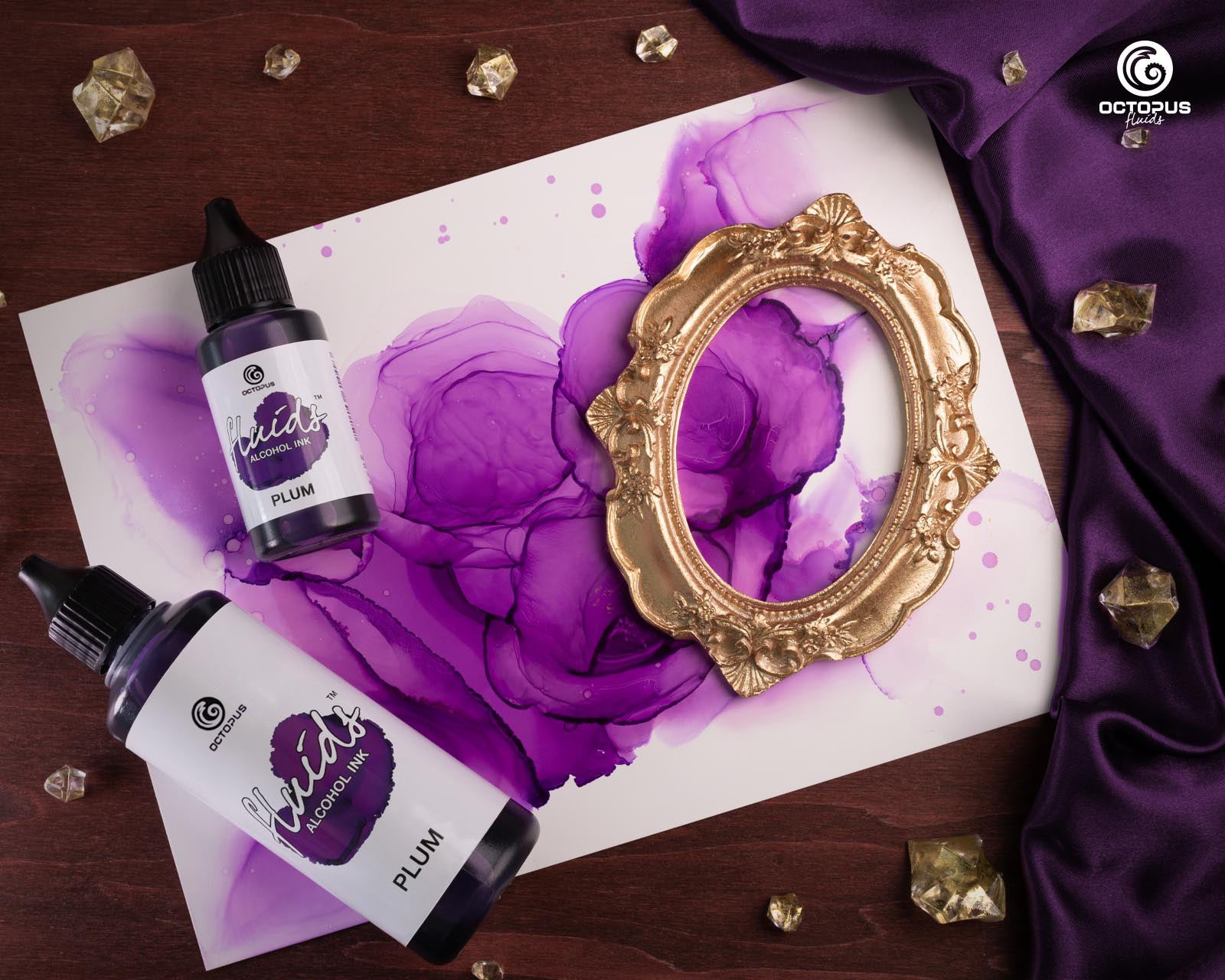 Octopus Fluids Alcohol Ink 30ml - Plum