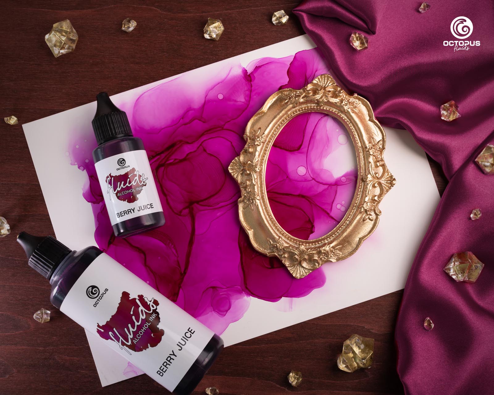 Octopus Fluids Alcohol Ink 30ml - Berry Juice