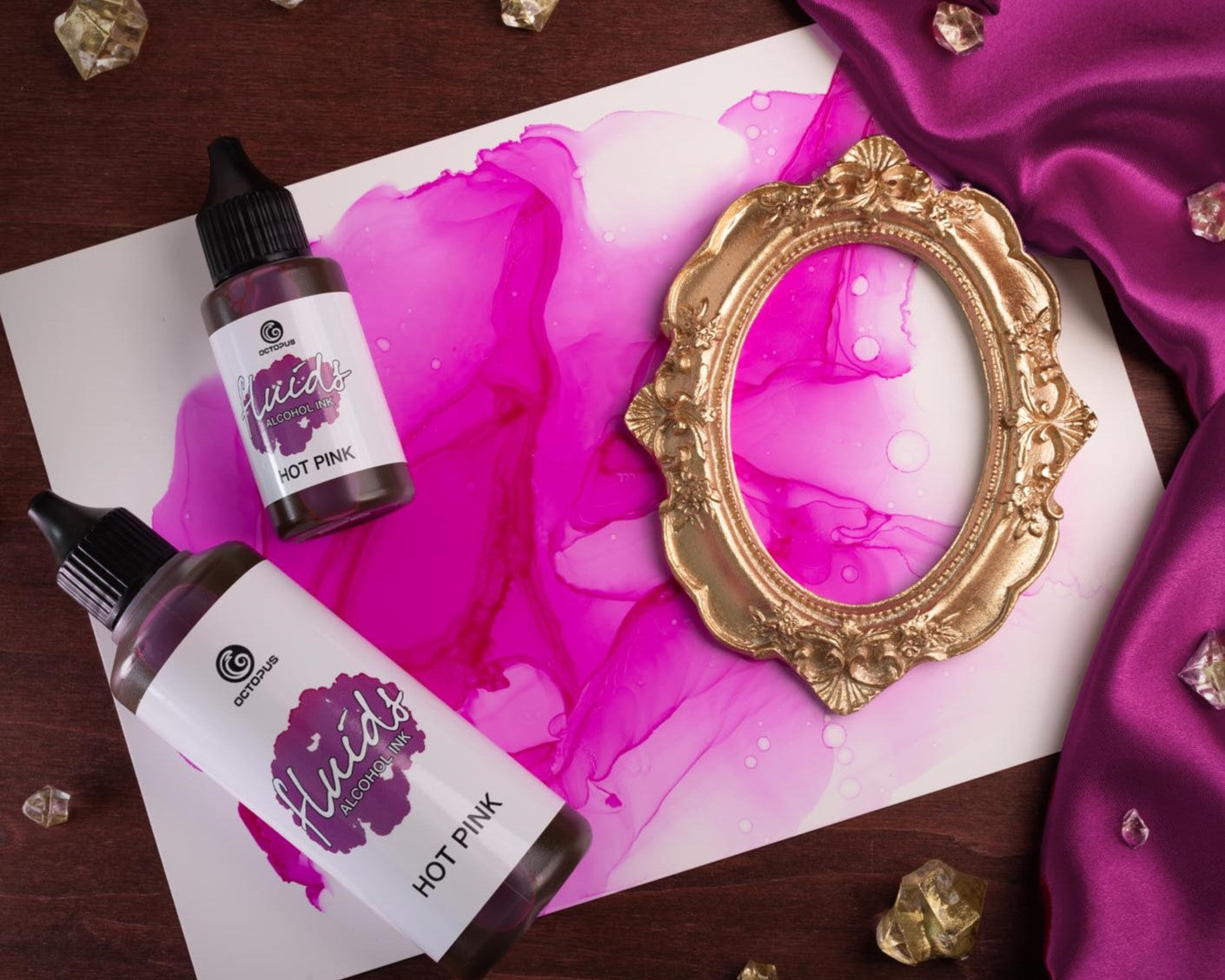Octopus Fluids Alcohol Ink 30ml - Hot Pink