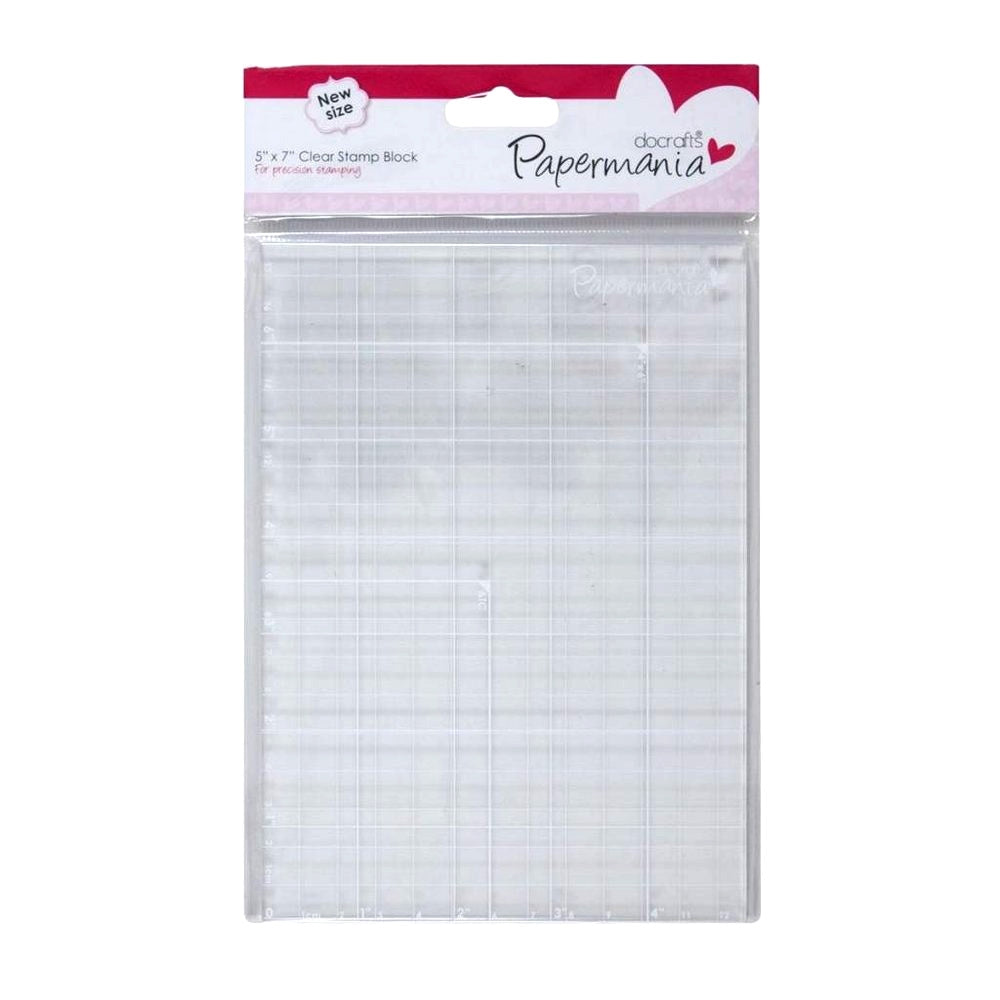 docrafts Papermania Acrylblock - 12,7 x 17,8 cm mit Raster