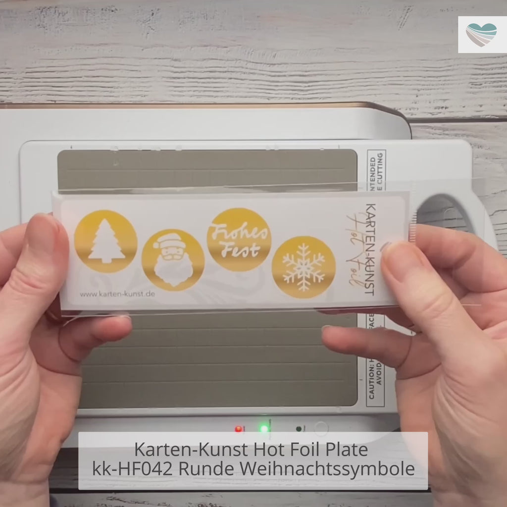 Karten-Kunst Hot Foil Plate kk-HF042 - Runde Weihnachtssymbole