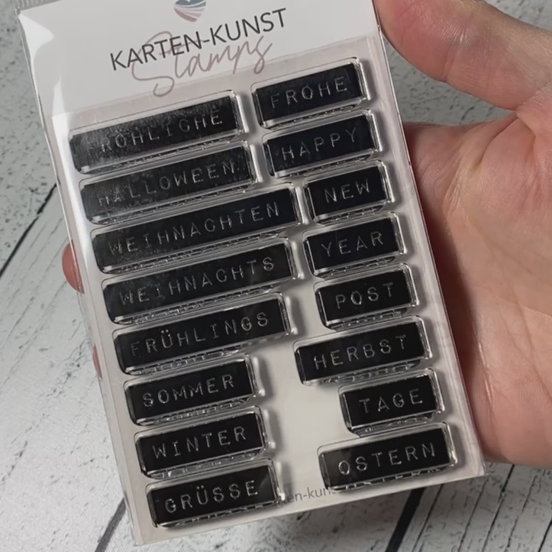 Karten-Kunst Clear Stamps KK-0149 - Labelwriter fürs ganze Jahr