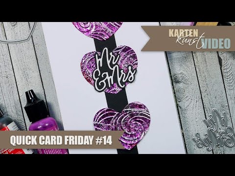 Karten-Kunst Stanzschablone kk-D132 - Elegant Script Mr & Mrs für Hochzeitskarten