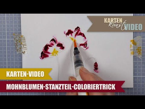 Karten-Kunst Stanzschablone kk-D141 - Scribble Poppies