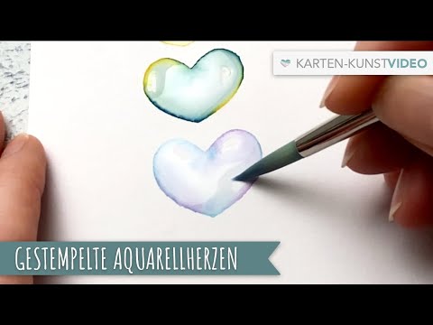 Kreativ-Bundle „Von Herzen – fließender Aquarell-Effekt“