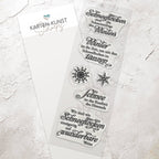 Stempel Sprüche Winter & Weihnachten Clear Stamps Weise Worte Schneeflocken KK-0083 Textstempel Deutsch Schnee Worte Texte Silikonstempel