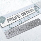 Karten-Kunst Stanzschablone kk-D108 - Stencil Tag Frohe Ostern Anhänger