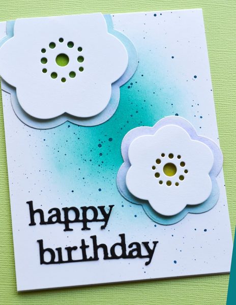 Poppy Stamps Stanzschablone - 2337 Rounded Bloom Flowers