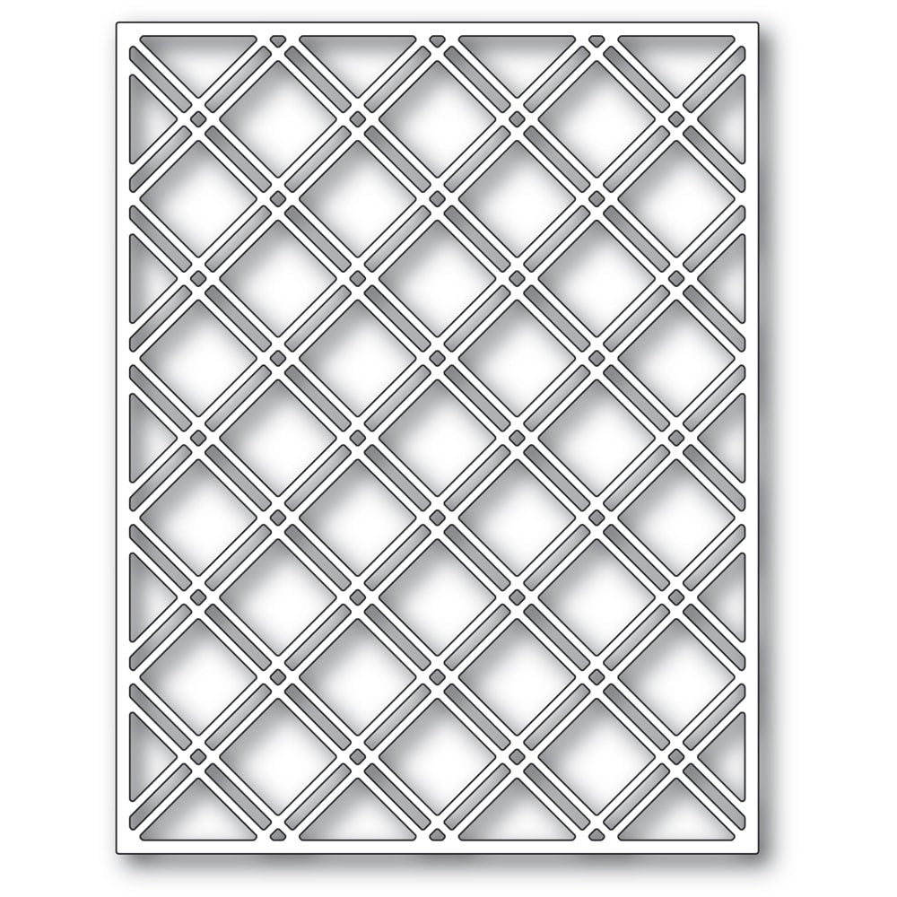 Poppy Stamps Stanzschablone - Double Diamond Lattice Plate