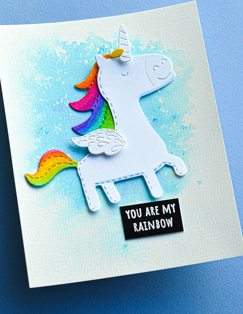 Poppy Stamps Stanzschablone - Whittle Happy Unicorn