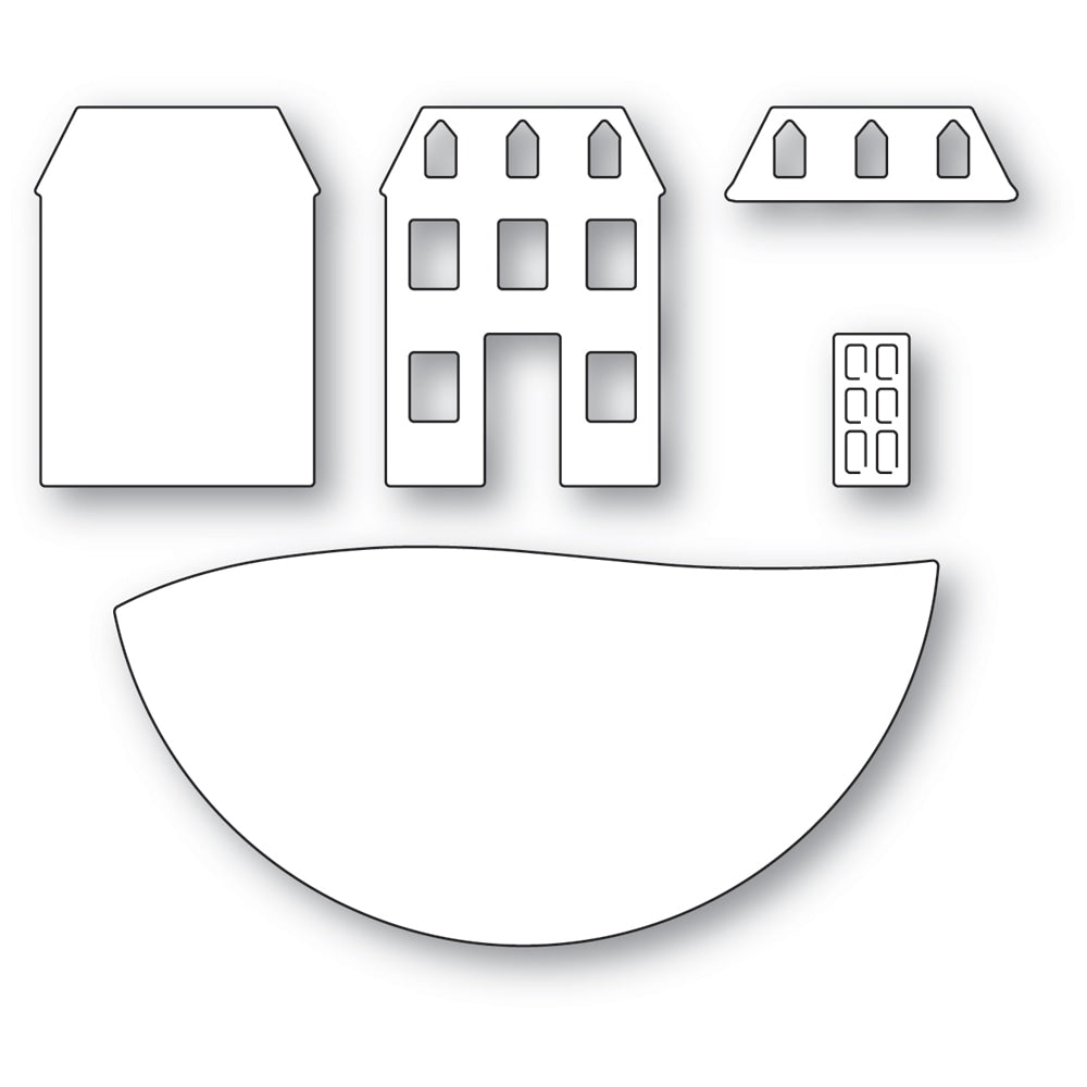 Poppy Stamps Stanzschablone - Layered House Globe