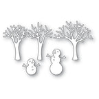 Poppy Stamps Stanzschablone - Snowman and Trees